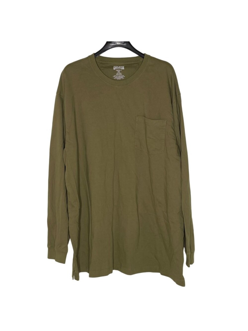 Duluth Trading Co Longtail T Long Sleeve T-Shirt Green Sz 2XL Cotton